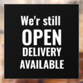 Minimal wir sind noch offen fensteraufkleber (Blatt 2)