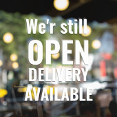 Minimal wir sind noch offen fensteraufkleber