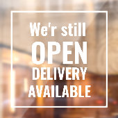 Minimal wir sind noch offen Transparente Fensterkl Fensteraufkleber (Blatt 2)