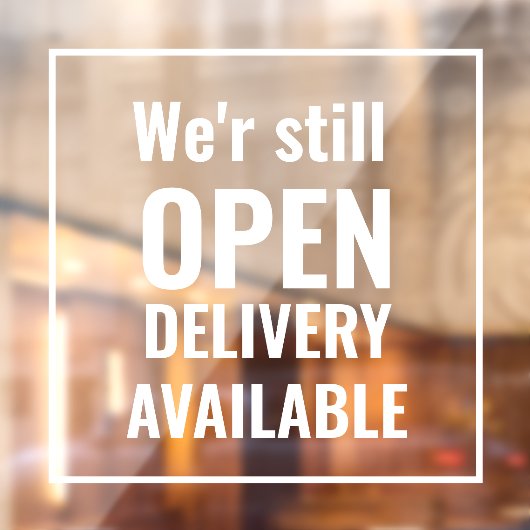 Minimal wir sind noch offen Transparente Fensterkl Fensteraufkleber (Blatt 2)