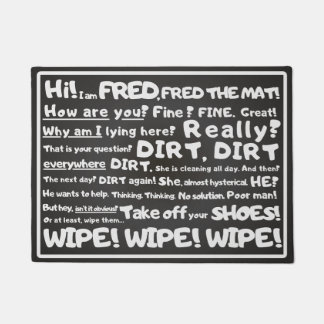 Minimal, Witty - Fred the Mat, Dein humorvoller Te Fußmatte
