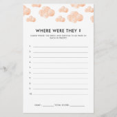 Minimal Wo waren sie Brautparty Game Flyer (Vorne)