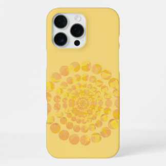 Minimal Yellow Sunburst Textured Circle Design iPhone 16 Pro Max Hülle
