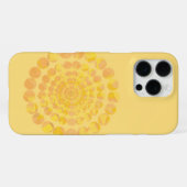 Minimal Yellow Sunburst Textured Circle Design iPhone Hülle (Rückseite (Horizontal))