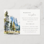 Minimal Yosemite Nationalpark Hochzeit Empfang Begleitkarte (Vorderseite)