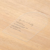 Minimal zeitgenössische Moderne Elegante Hochzeit Acryleinladungen (Ablage )