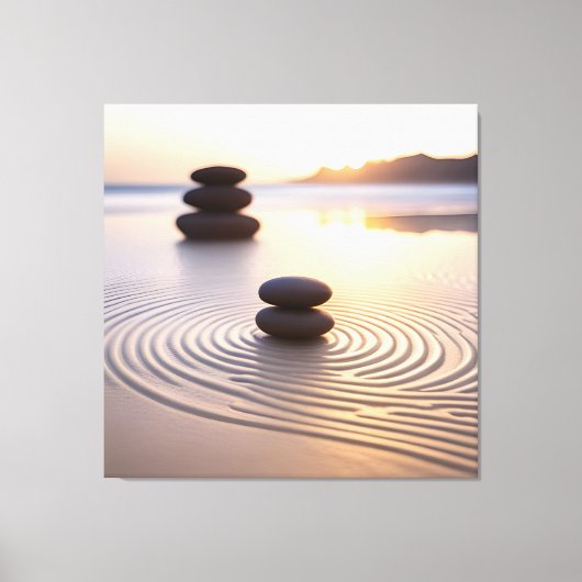Minimal Zen Garden Leinwanddruck (Vorderseite)