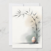 Minimal Zen Spring Bamboo Easter Egg Ankündigung (Vorderseite)