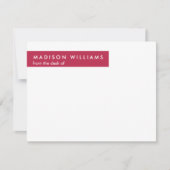 Minimal Zigzag Stilvolle Trendy Modern Note Card Mitteilungskarte (Vorderseite)