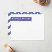 Minimal Zigzag Stilvolle Trendy Modern Note Card Mitteilungskarte (Vorderseite/Rückseite Beispiel)