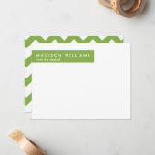 Minimal Zigzag Stilvolle Trendy Modern Note Card Mitteilungskarte (Vorderseite/Rückseite Beispiel)