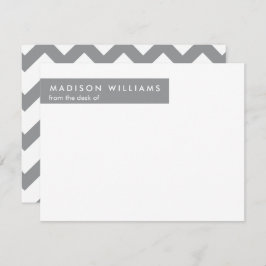 Minimal Zigzag Stilvolle Trendy Modern Note Card Mitteilungskarte