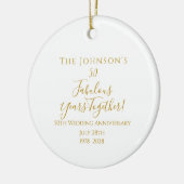 Minimal zum 50. Jubiläum des Golden Wedding Keramik Ornament (Links)