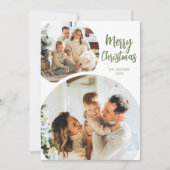 Minimal Zwei gerundete Foto Weihnachten (Vorderseite)