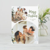 Minimal Zwei gerundete Foto Weihnachten (Stehend Vorderseite)