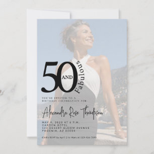 Minimale 50 und Fabelhafte 50. Geburtstagsfeier Einladung