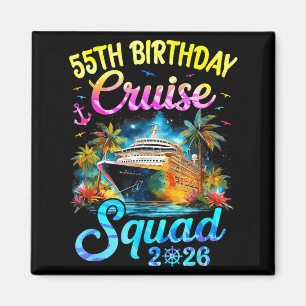 Minimale 55. Geburtstags-Kreuzfahrt-Crew 2026 Magnet