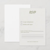 Minimale Abschluss-RSVP-Karte Vorlage (Vorne/Hinten)