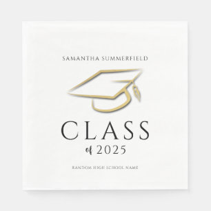 Minimale Abschlussfeier 2026 Abschluss Party Papie Serviette