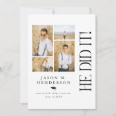 Minimale Absolventen der FotoCollage Einladung (Vorderseite)