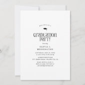 Minimale Absolventen der FotoCollage Einladung (Rückseite)