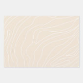 Minimale Abstrakte Linien Beige Geschenkpapier Set (Vorderseite)