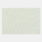 Minimale Abstrakte Linien Fläche grün Geschenkpapier Set (Vorderseite 3)