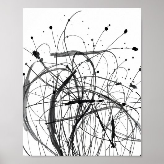 Minimale abstrakte Linienkunst-Drucke Poster (Vorne)