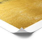Minimale abstrakte Mauerkunst aus Gold Poster (Ecke)