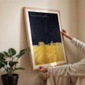 Minimale abstrakte Mauerkunst aus Gold Poster