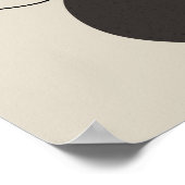 Minimale Abstrakte Monstera Leaf 1 Linie Kunstdruc Poster (Ecke)