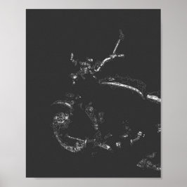 Minimale abstrakte Motorradlinie Poster