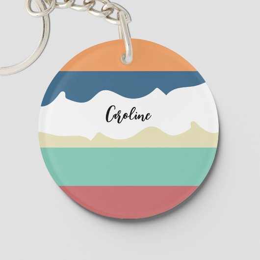 Minimale Abstrakte Niedliche Einfache Farbblockade Schlüsselanhänger