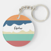 Minimale Abstrakte Niedliche Einfache Farbblockade Schlüsselanhänger (Rückseite)