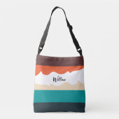 Minimale Abstrakte Niedliche Einfache Farbblockade Tragetaschen Mit Langen Trägern (Rückseite)