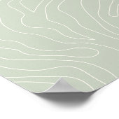 Minimale Abstrakte Sage Green Poster (Ecke)