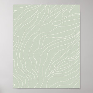Minimale Abstrakte Sage Green Poster