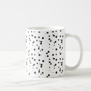 Minimale Abstrakte schwarze Punkte Niedliche Gepun Kaffeetasse