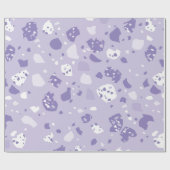 Minimale abstrakte violette Muster Geschenkpapier (Flach)
