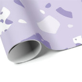 Minimale abstrakte violette Muster Geschenkpapier (Rolleneckpunkt)