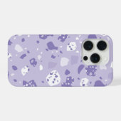 Minimale abstrakte violette Muster iPhone Hülle (Rückseite (Horizontal))