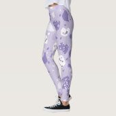 Minimale abstrakte violette Muster Leggings (Links)