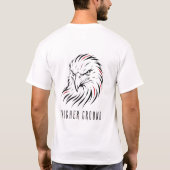 Minimale Adler-Linienkunst T-Shirt (Rückseite)