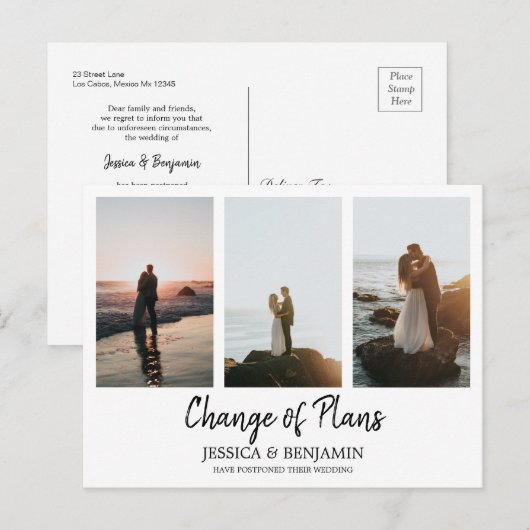 Minimale Änderung von Plänen mit FotoCollage Postkarte (Vorne/Hinten)