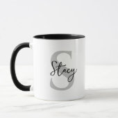 Minimale Anfangsbuchstaben Monogram Weihnachtsgesc Tasse (Links)