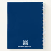 Minimale Anfangswerte Blue White Small Business Notizblock (Rückseite)