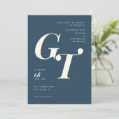 Minimale Anfangswerte | Moderne elegante Hochzeit (Stehend Vorderseite)