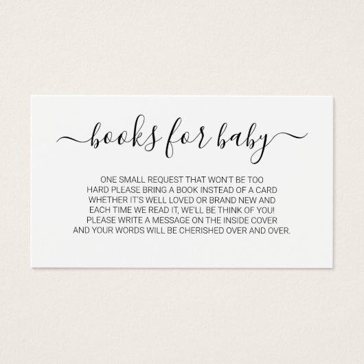 Minimale Anfrage für das Skriptbuch für Babydusche (Vorderseite)