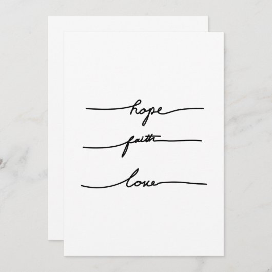 Minimale Anführungszeichen, handgezeichnet Einladung (Vorne/Hinten)