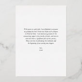 Minimale Ankündigung des modernen Foto Abschluss (Rückseite)